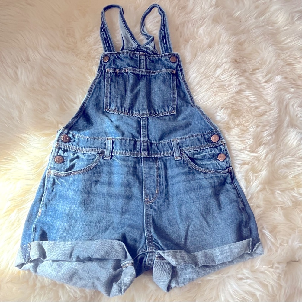 Old navy denim overall shorts XL kids
